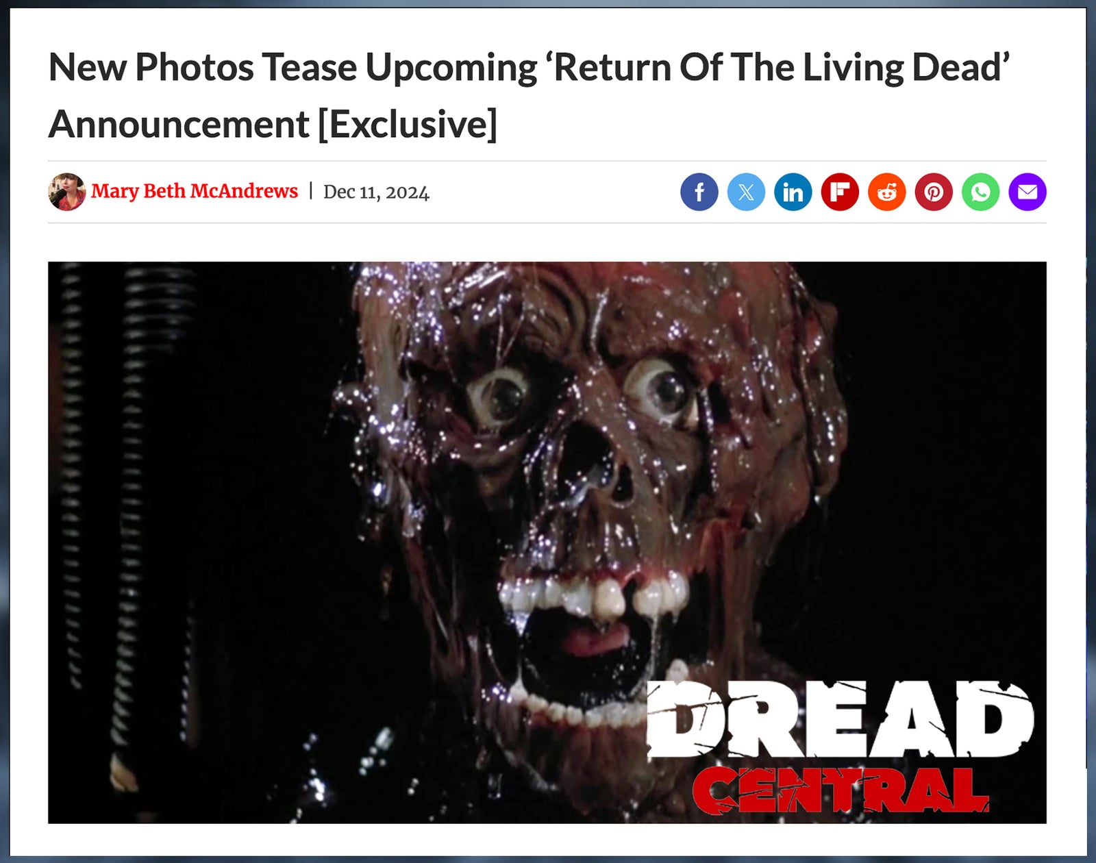 First Look at the New Return of the Living Dead - Dread Central