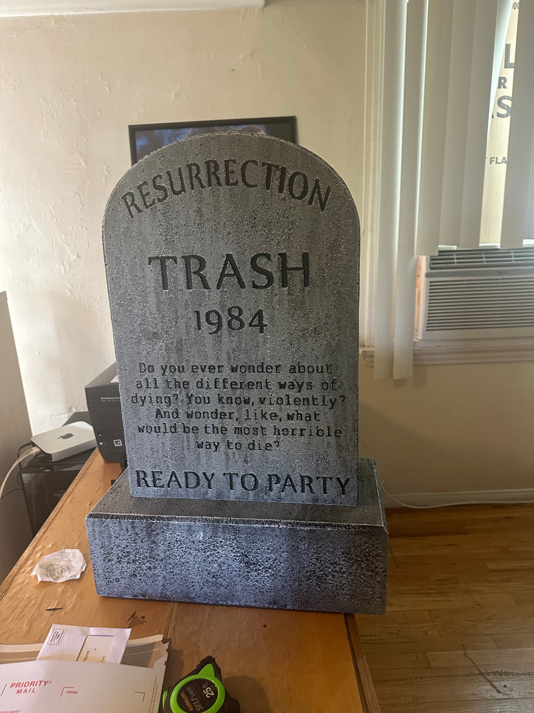 OFFICIAL SET PIECE - "Trash" Gravestone (Screen Used)