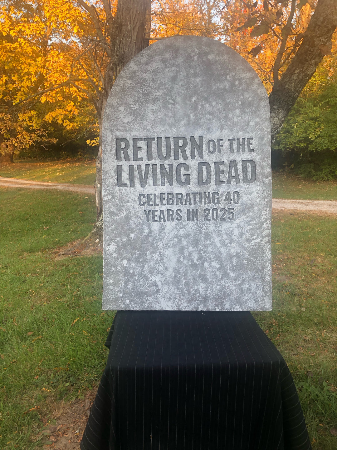 AUCTION - OFFICIAL SET PIECE - Screen Used RETURN OF THE LIVING DEAD 2025 Gravestone