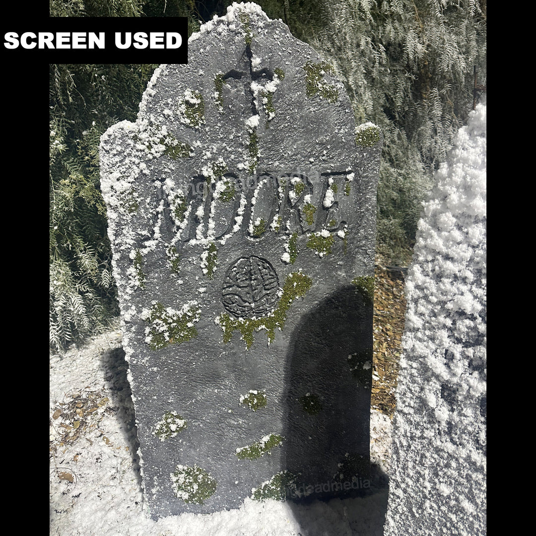 OFFICIAL SET PIECE - Screen Used MOORE BRAINS Gravestone