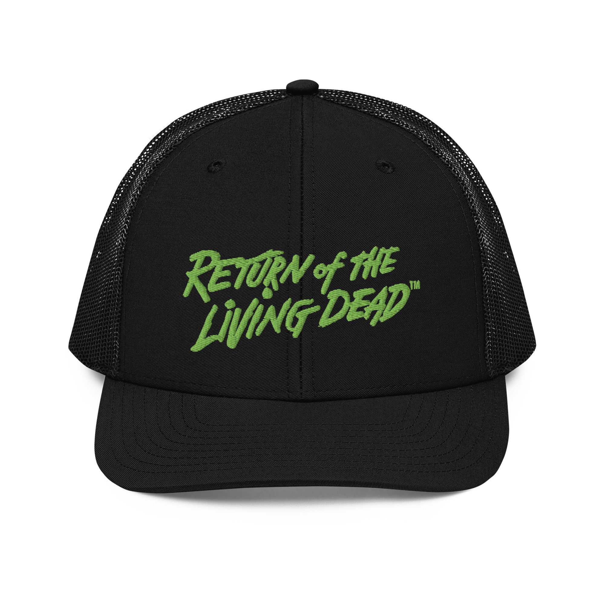 Return of the Living Dead Logo Trucker Cap Trioxin Green - UNEEDA CARE