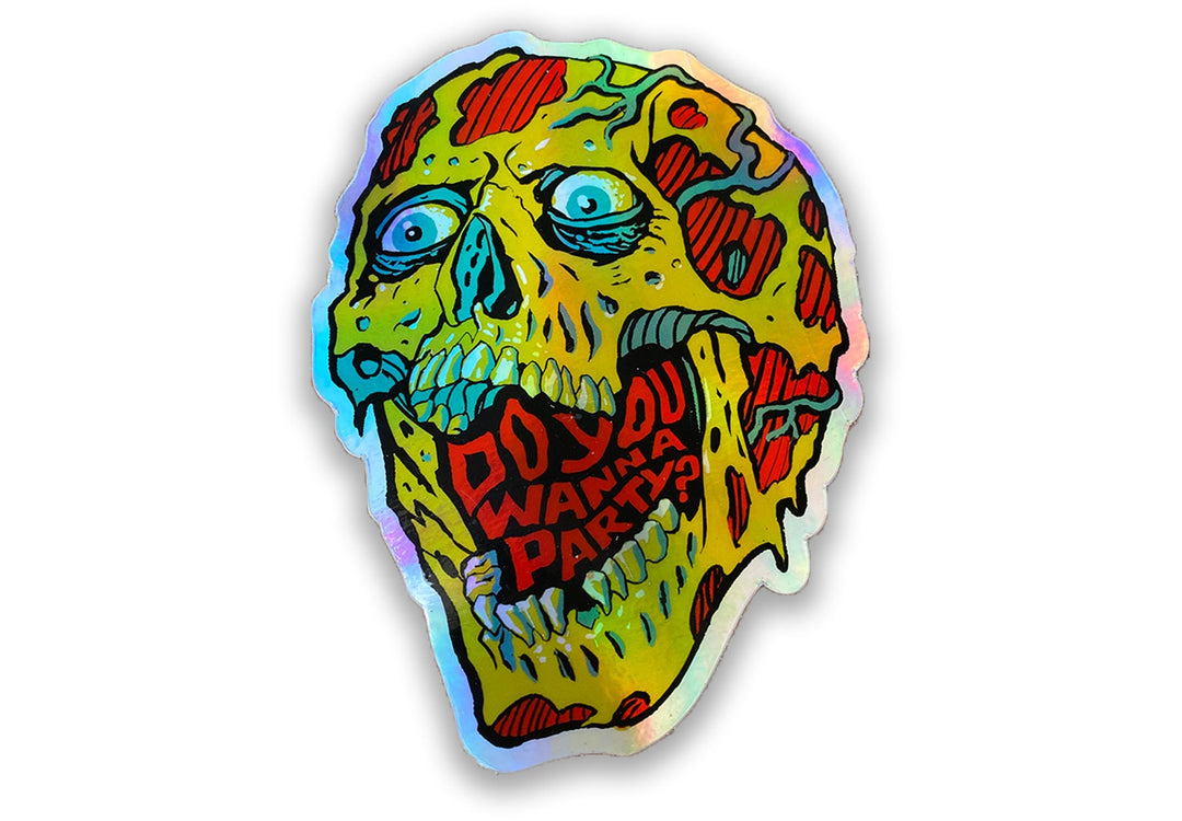 Do You Wanna Party Skull Sticker