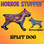 HOT DOG BUNDLE: Horror Stuffed Split Dog  1:1 Scale + 2-4-5 Sriracha